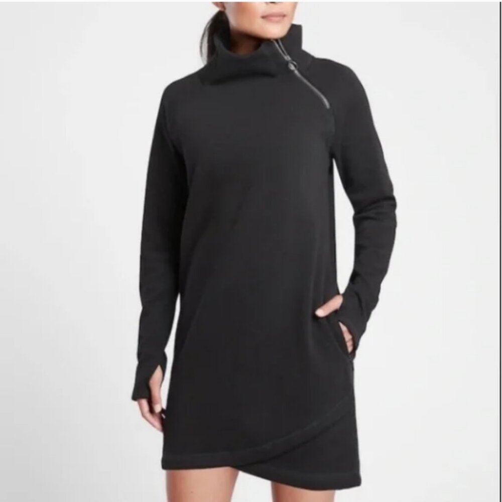 Athleta Cozy Karma Asym Sweatshirt Dress NWOT Size XL & S